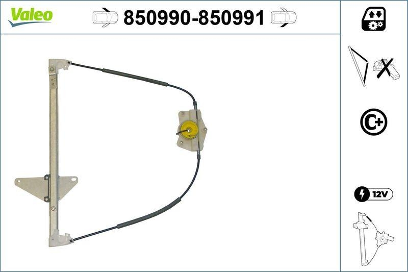VALEO 850990 Fensterheber (o. Motor) vorne links Peu 307