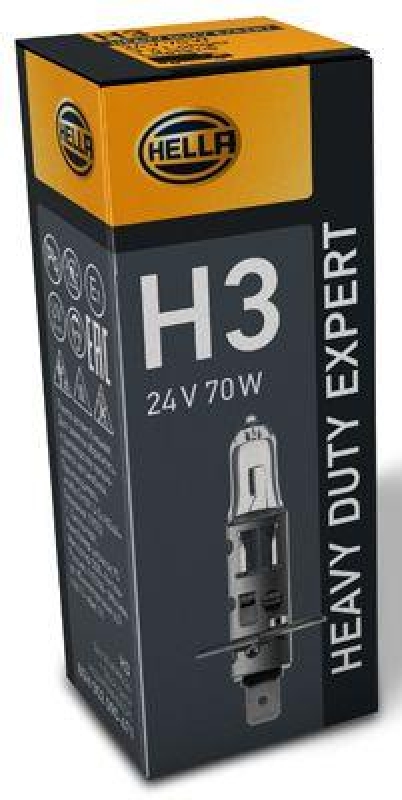 HELLA 8GH 002 090-471 Glühleuchte 24V H3 PK22s