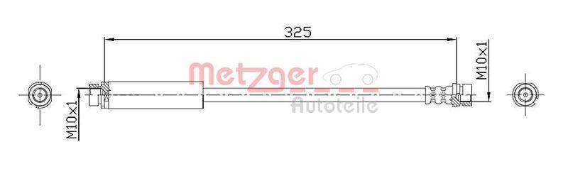 METZGER 4112320 Bremsschlauch f&uuml;r FORD HA links/rechts