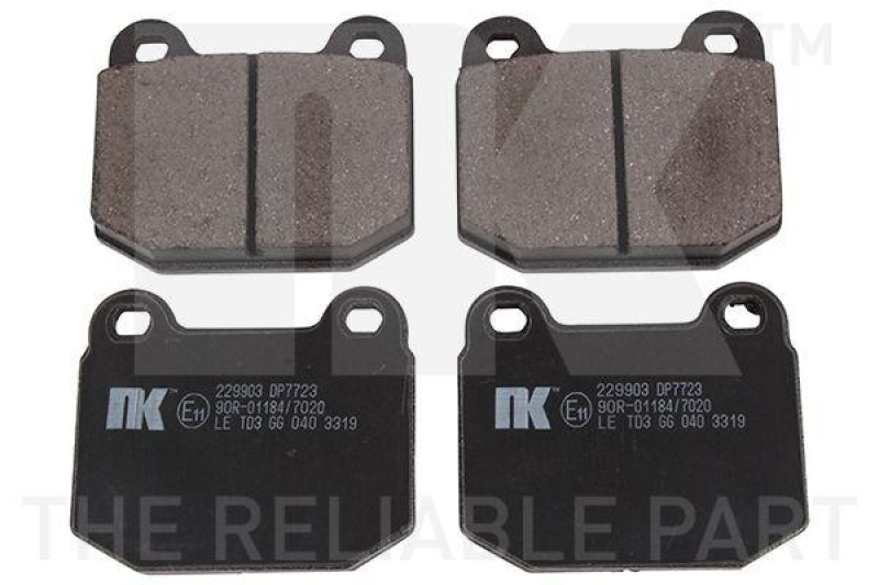 NK 229903 Bremsbelagsatz, Scheibenbremse f&uuml;r ALFA, LOTUS, OPEL, TESLA, VAUX