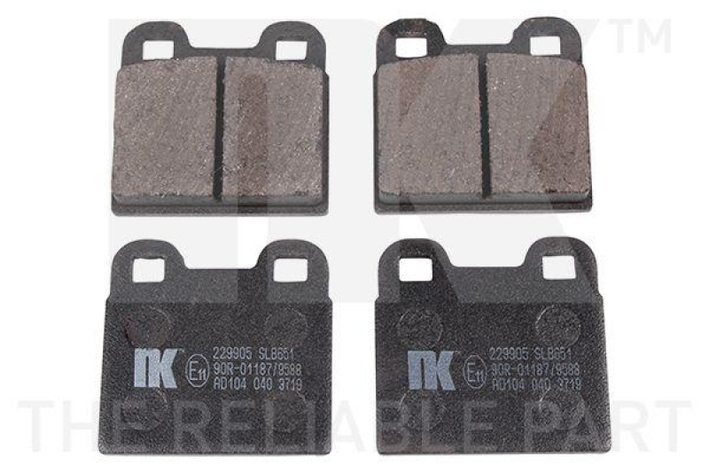 NK 229905 Bremsbelagsatz, Scheibenbremse f&uuml;r ALFA ROMEO, SAAB