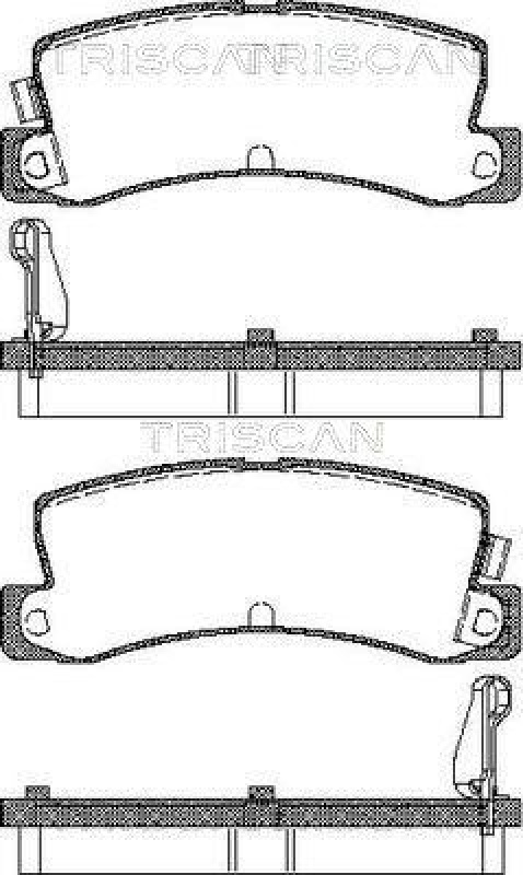 TRISCAN 8110 13955 Bremsbelag Hinten f&uuml;r Toyota Camry, Carina, Coro