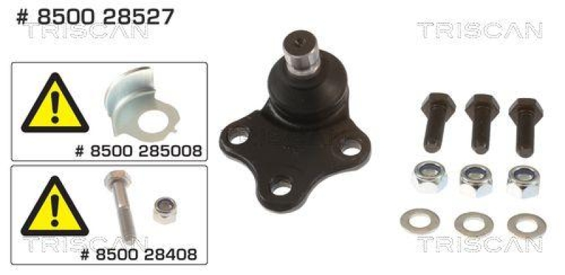 TRISCAN 8500 28527 Traggelenk f&uuml;r Citroen, Peugeot