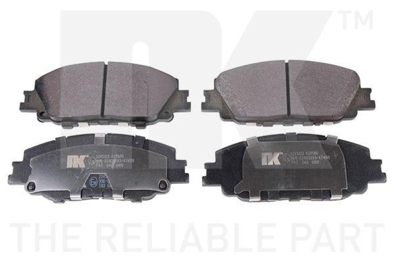 NK 2245122 Bremsbelagsatz, Scheibenbremse f&uuml;r TOYOTA