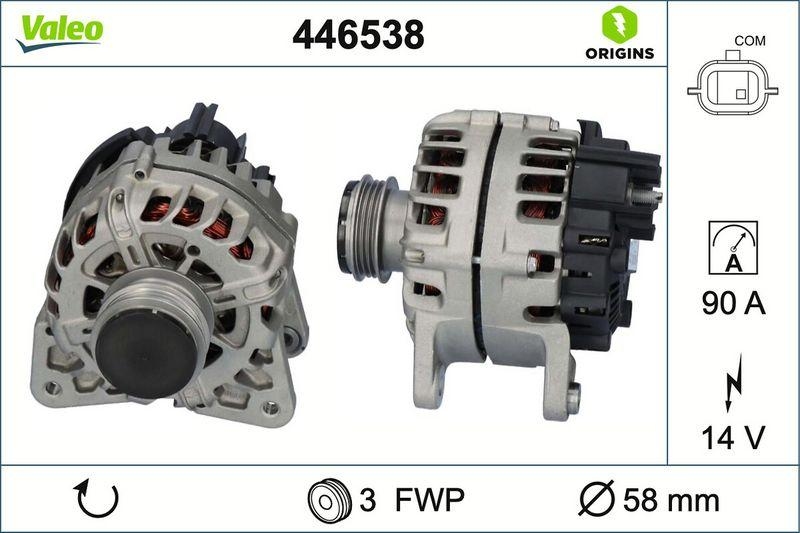 VALEO 446538 Generator Neu - ORIGINS