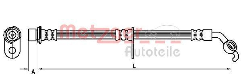 METZGER 4110098 Bremsschlauch f&uuml;r TOYOTA VA links