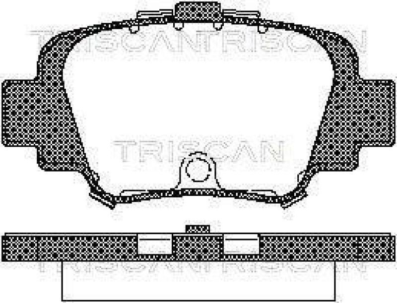 TRISCAN 8110 14002 Bremsbelag Hinten f&uuml;r Nissan Micra K11