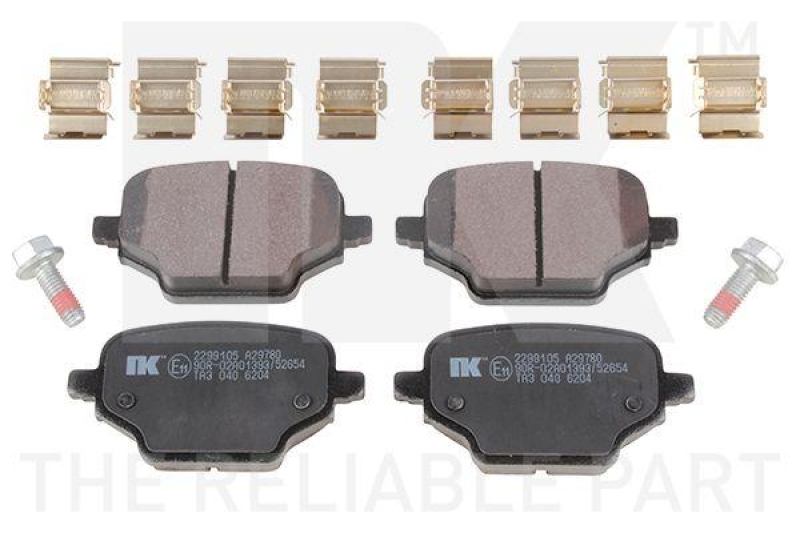 NK 2299105 Bremsbelagsatz, Scheibenbremse f&uuml;r CITROEN, OPEL, PEUG, TOY, VAUX