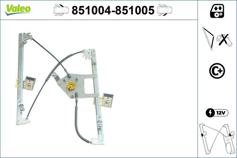 VALEO 851004 Fensterheber (o. Motor) vorne links MB C Klass