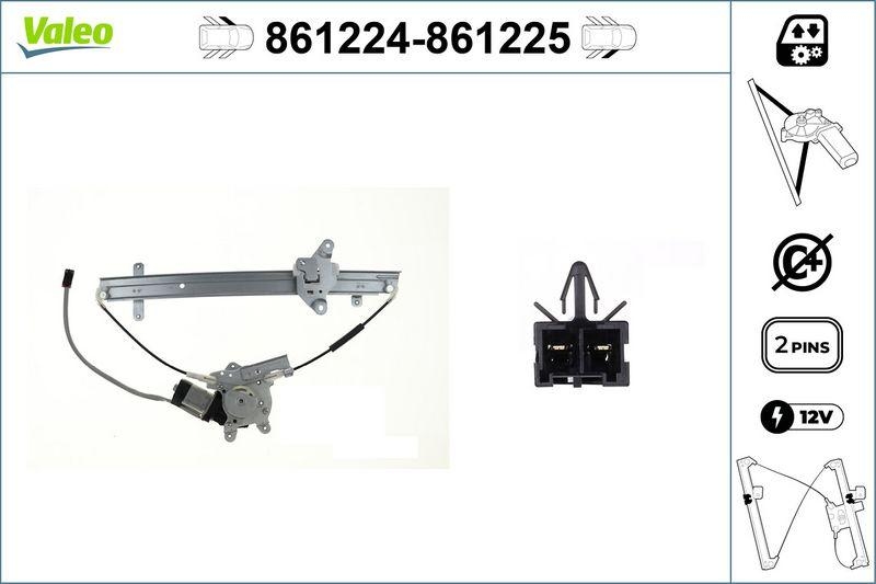 VALEO 861225 Fensterhebersystem ohneKomfort FR Nissan
