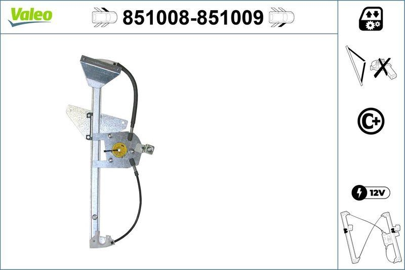 VALEO 851008 Fensterheber (o. Motor) vorne links Avensis