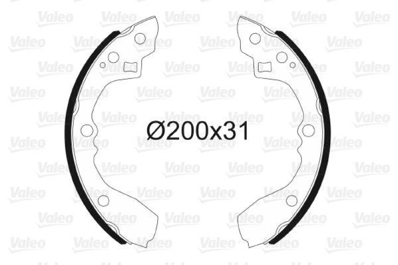VALEO 564178 Bremsbacken-Satz