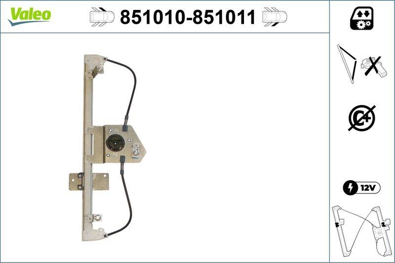 VALEO 851010 Fensterheber (o. Motor) vorne links Logan
