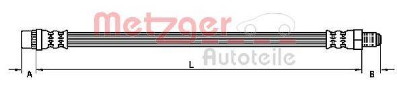 METZGER 4110122 Bremsschlauch f&uuml;r OPEL HA links/rechts