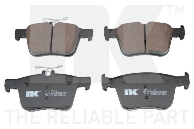 NK 2247116 Bremsbelagsatz, Scheibenbremse f&uuml;r AUDI, CUPRA, SEAT, SKODA, VW