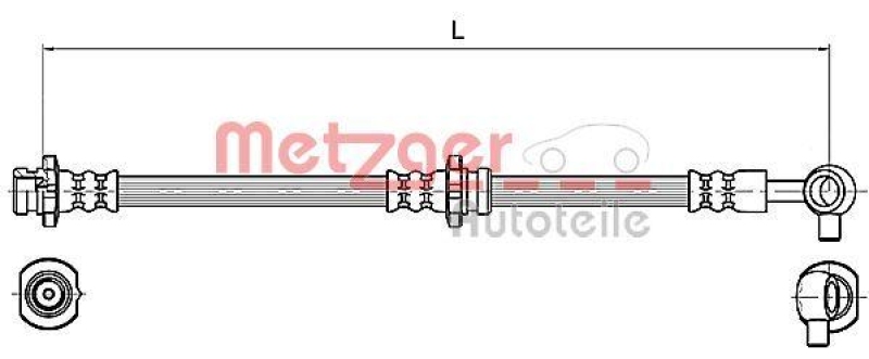 METZGER 4110131 Bremsschlauch f&uuml;r NISSAN VA links
