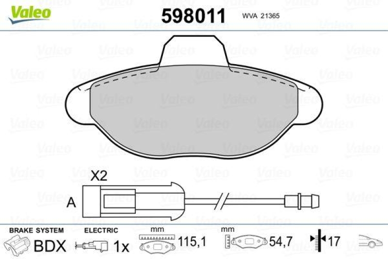 VALEO 598011 SBB-Satz PREMIUM