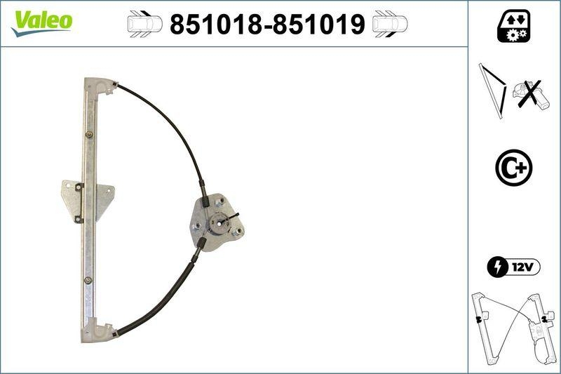 VALEO 851018 Fensterheber (ohne Motor) vorne links Mazda 6