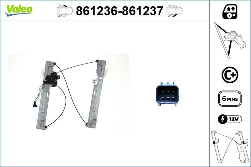 VALEO 861236 Fensterhebersystem mit Komfort FL Ford
