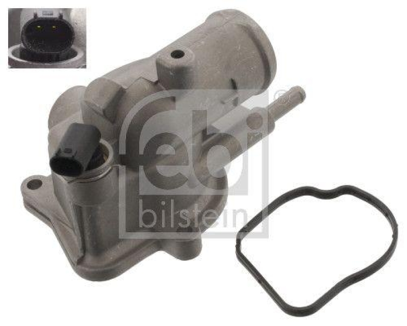FEBI BILSTEIN 102115 Thermostat mit Geh&auml;use, Dichtung und Temperaturschalter f&uuml;r Mercedes-Benz