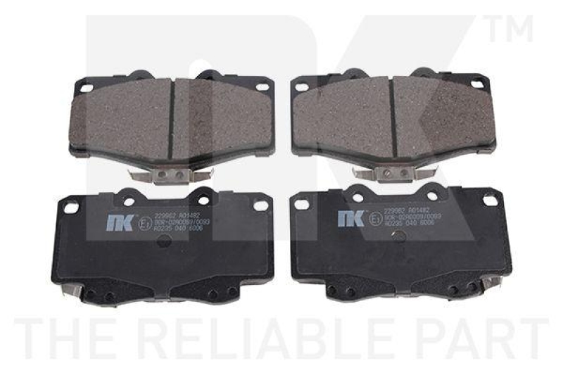 NK 229962 Bremsbelagsatz, Scheibenbremse f&uuml;r TOYOTA, VW