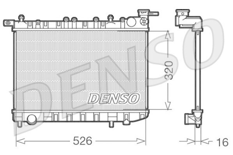DENSO DRM46015 K&uuml;hler NISSAN ALMERA I Hatchback (N15) 1.4 S,GX,LX (1995 - 2000)