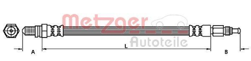 METZGER 4110146 Bremsschlauch f&uuml;r FORD VA links/rechts