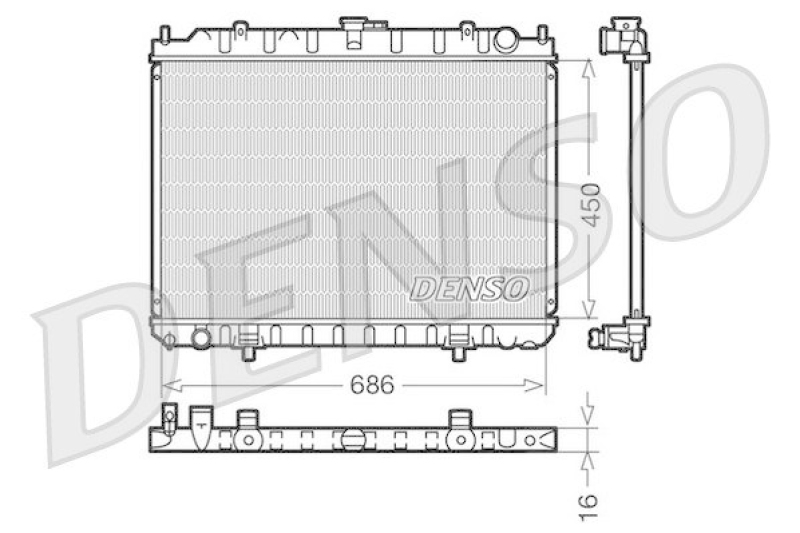 DENSO DRM46023 K&uuml;hler NISSAN X-TRAIL (T30) 2.2 dCi 4x4 (2003 - )