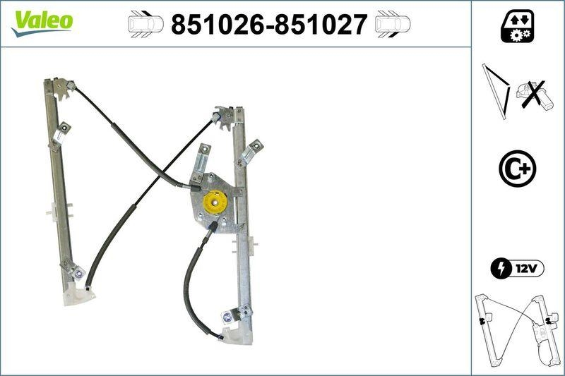 VALEO 851026 Fensterheber (o. Motor) vorne links ASTRA J