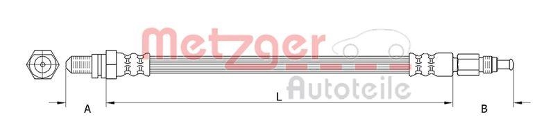 METZGER 4110189 Bremsschlauch f&uuml;r FORD VA
