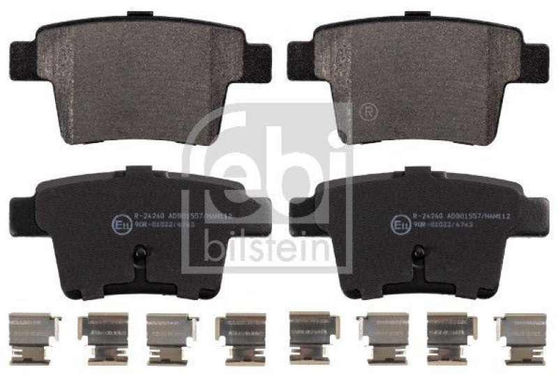 FEBI BILSTEIN 16571 Bremsbelagsatz mit Befestigungsmaterial f&uuml;r Ford