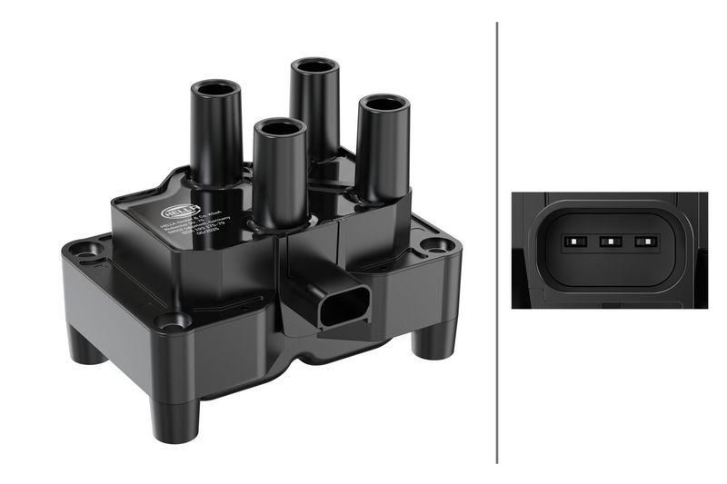 HELLA 5DA 193 175-791 Zündspule, 3 polig für FORD/VOLVO