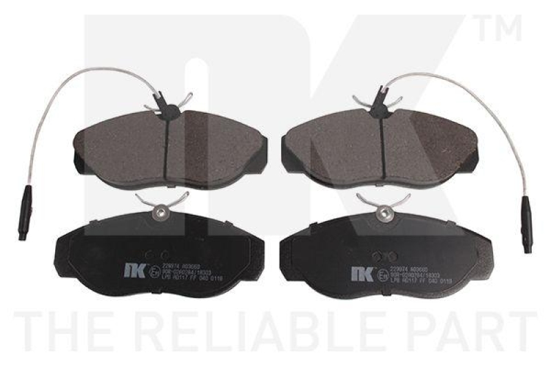 NK 229974 Bremsbelagsatz, Scheibenbremse f&uuml;r CITROEN, FIAT, PEUGEOT