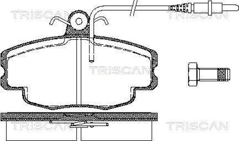TRISCAN 8110 38982 Bremsbelag Vorne f&uuml;r Citroen Zx