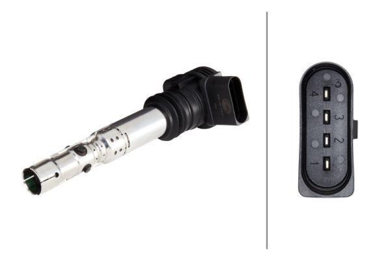 HELLA 5DA 193 175-911 Zündspule, 4 polig für AUDI/VW/SKODA/SEAT