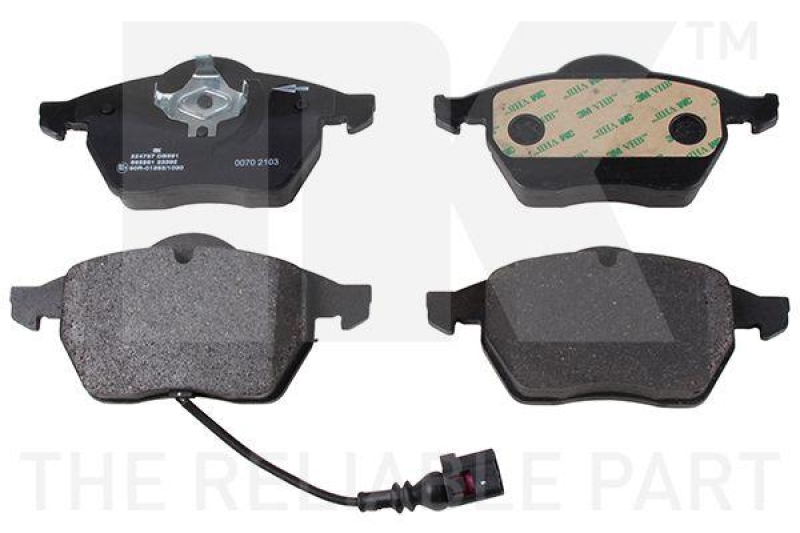 NK 224757 Bremsbelagsatz, Scheibenbremse f&uuml;r AUDI, SEAT, SKODA, VW