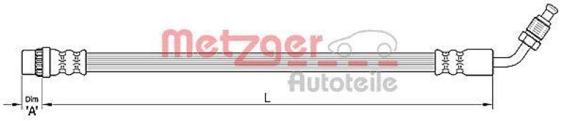 METZGER 4110210 Bremsschlauch f&uuml;r NISSAN/OPEL/RENAULT VA