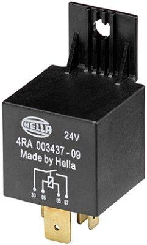 HELLA 4RA 003 437-097 Relais, Arbeitsstrom 24V Schliesser, Maxi, 4-polig