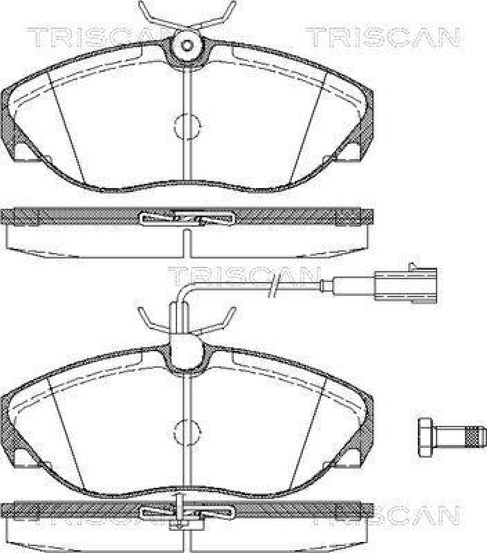 TRISCAN 8110 15016 Bremsbelag Vorne f&uuml;r Fiat Ducato