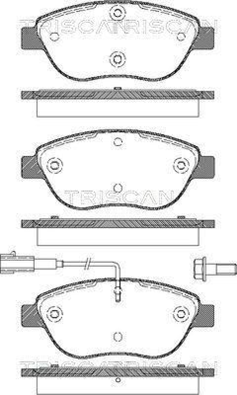 TRISCAN 8110 15020 Bremsbelag Vorne f&uuml;r Fiat Stilo