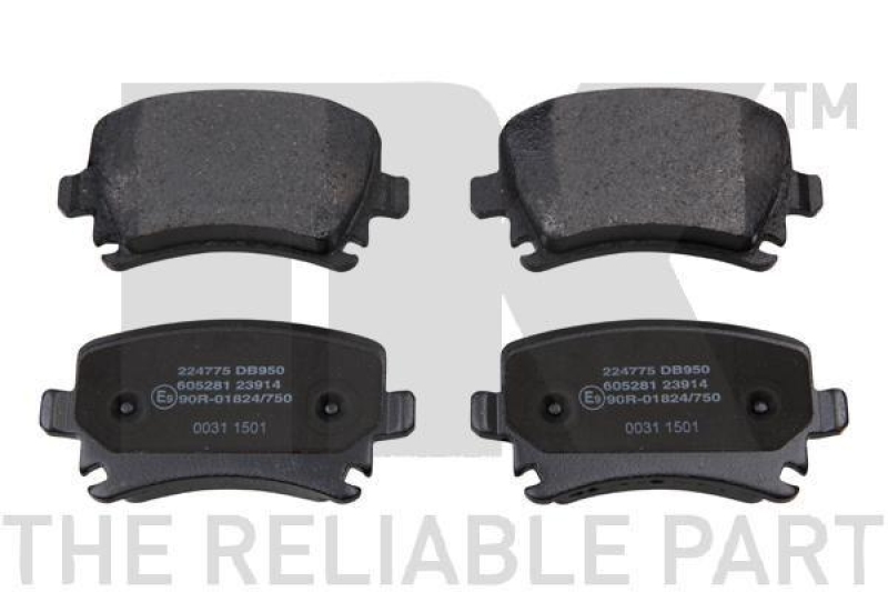 NK 224775 Bremsbelagsatz, Scheibenbremse f&uuml;r AUDI, SEAT, SKODA, VW