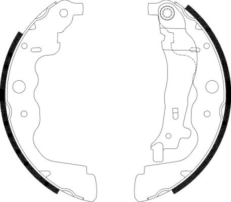 HELLA 8DB 355 000-301 Bremsbackensatz für DACIA/RENAULT