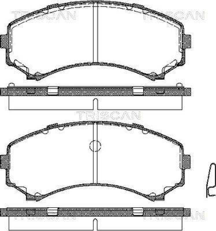 TRISCAN 8110 42017 Bremsbelag Vorne f&uuml;r Mitsubishi Pajero