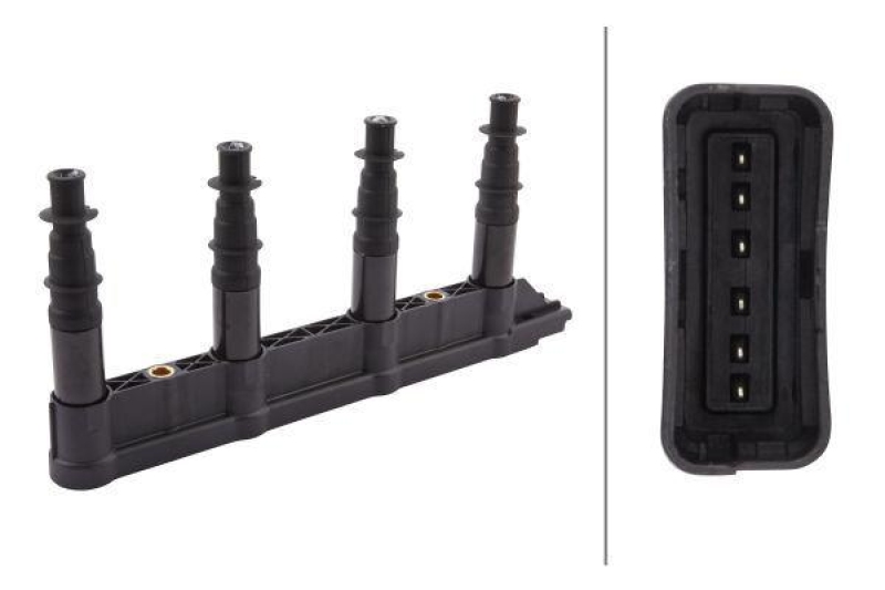 HELLA 5DA 358 000-311 Z&uuml;ndspule, 6 polig f&uuml;r P.S.A