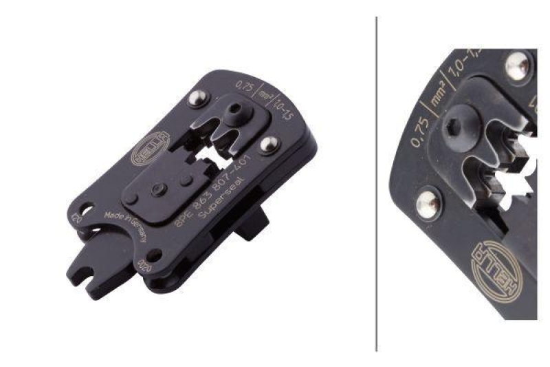 HELLA 8PE 863 807-401 Crimpzangeneinsatz Metall, schwarz