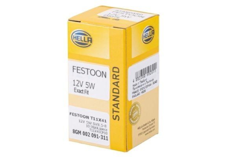 HELLA 8GM 002 091-311 Gl&uuml;hleuchte 12V SV8,5-8