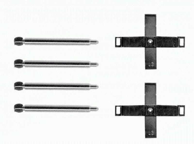 HELLA 8DZ 355 202-941 Zubehörsatz, Scheibenbremsbelag für OPEL