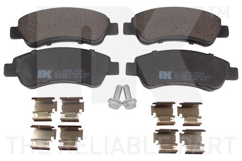 NK 229996 Bremsbelagsatz, Scheibenbremse f&uuml;r CITROEN, PEUGEOT