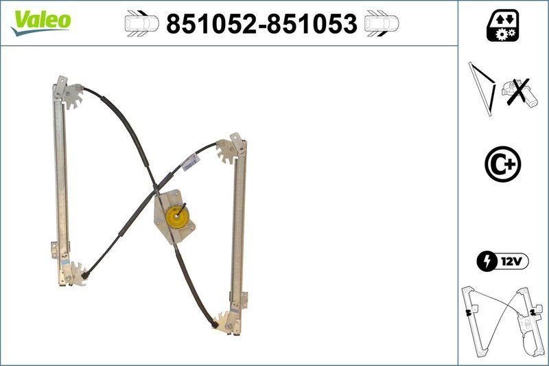 VALEO 851052 Fensterheber (o. Motor) vorne links Audi A2