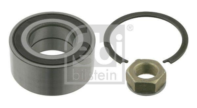 FEBI BILSTEIN 24523 Radlagersatz mit ABS-Impulsring, Achsmutter und Sicherungsring f&uuml;r Peugeot